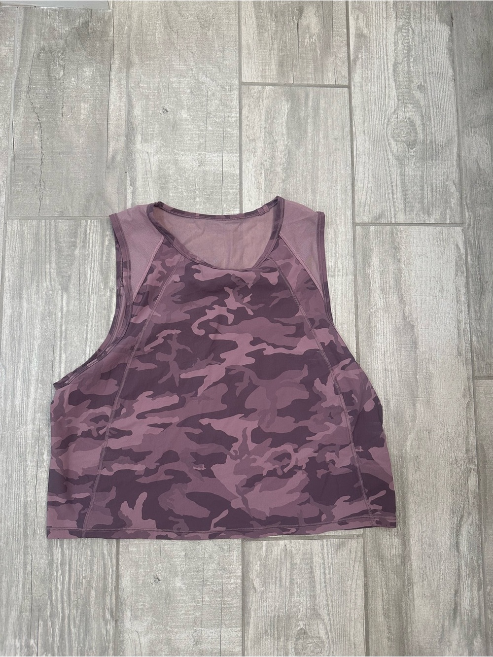 Lululemon pink/purple camo tank top